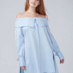 LANE BRYANT Off Shoulder Shirt Dress Tunic